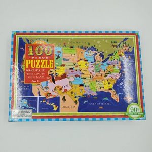 eeBoo This Land is Your Land USA 100 Piece Puzzle